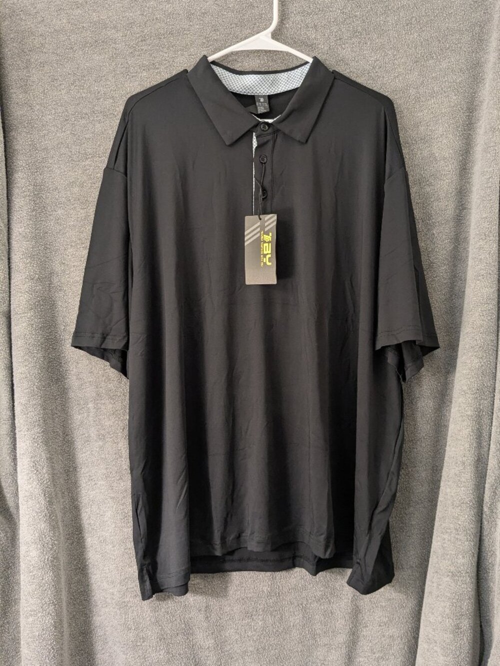 NWT! Men's TBY Black Golf Shirt 3XL 56" Chest